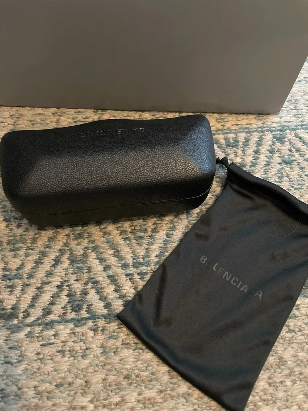 Balenciaga Black Eyewear Case and Soft Pouch